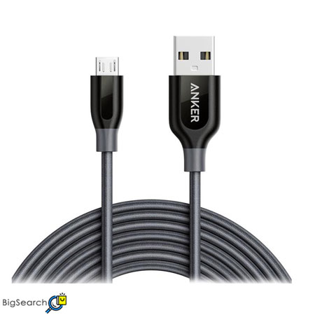 بهترین کابل شارژ USB به microUSB انکر با مدل A8144 PowerLine، دارای 3 متر طول می باشد