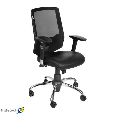 صندلی اداری آرکانو کد BZ450T3 مجهز به مکانیزم تک دسته ۳ حالته، پارچه پشتی از نوع مش و تنظیم گودی کمر