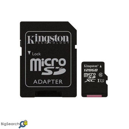 کارت حافظه کینگستون 128 گیگابایت microSDHC (کلاس 10 استاندارد UHS-I U1)