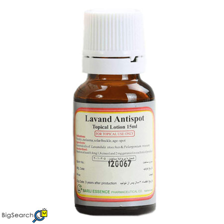پک محلول ضد لک باریج اسانس مدل لاوند، از عصاره اسطوخودوس بهره می برد و به پیشگیری از بروز لک و کک و مک در بدن و صورت کمک می‌کند.