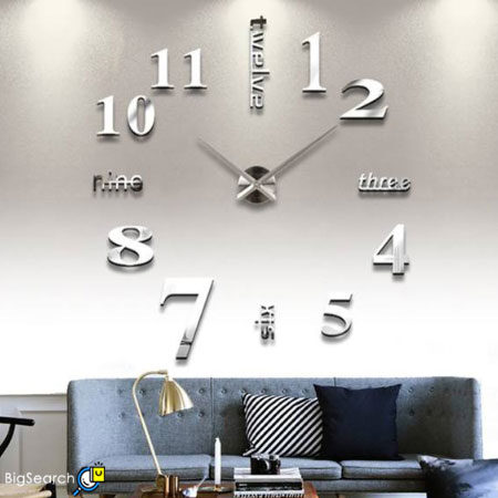 ساعت دیواری پدیده شاپ مدل Number کاملا برجسته با فوم خودچسب می باشد و قابلیت جابجایی را نیز دارد