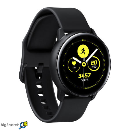 ساعت هوشمند سامسونگ مدل Galaxy Watch Active از آلومینیوم ساخته شده است و فرم صفحه آن گرد می باشد