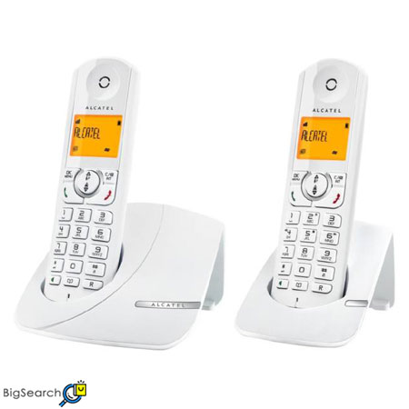 تلفن بی‌سیم آلکاتل مدل F370 Duo با فرکانس ۱.۹ دارای نمایشگر است و قابلیت کنفرانس و اسپیکر هم دارد