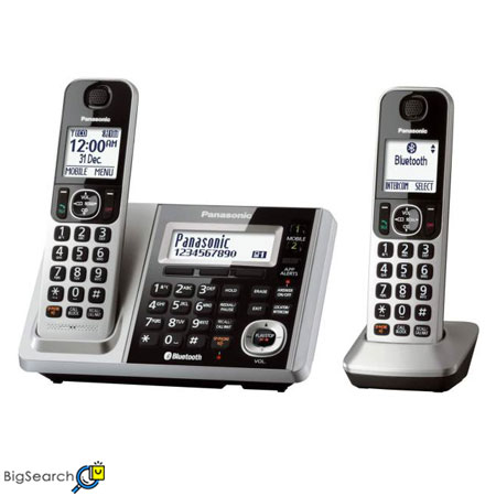 تلفن پاناسونیک بی سیم مدل KX-TGF372 با 2 گوشی بی سیم و قابلیت های دفترچه تلفن، نمایشگر، منشی تلفنی و قابلیت کنفرانس
