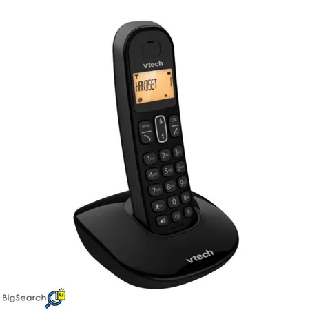تلفن بی سیم وی تک مدل CS1200 تلفنی ساده است و از یک گوشی بی سیم بهره می برد