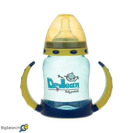 شیشه شیر دکتر جین مدل B36 دارای ظرفیت ۱۸۰ میلی لیتر است و از درجه بندی و یک درپوش بهره می برد