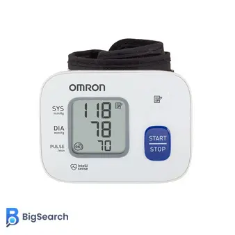 فشارسنج مچی کوچک امرون مدل RS2 با نمایشگر خوانا و حفظ حافظه نتایج حتی پس از تعویض باتری