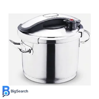 زودپز کرکماز مدل A177 با بدنه تمام استیل و دستگیرههای فلزی یکپارچه، مناسب برای کاربری نیمهحرفهای