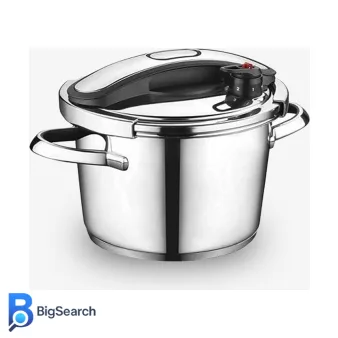زودپز کرکماز ورتکس 163 مشکی، با بدنه استیل و دستگیره سیلیکونی، مناسب برای خانوادههای پرجمعیت