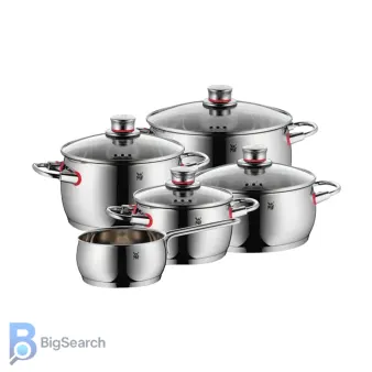 سرویس قابلمه دبلیو ام اف (WMF) مدل Quality One، با گنجایش حدود ۴.۱ لیتر و دستههای عایق قرمز